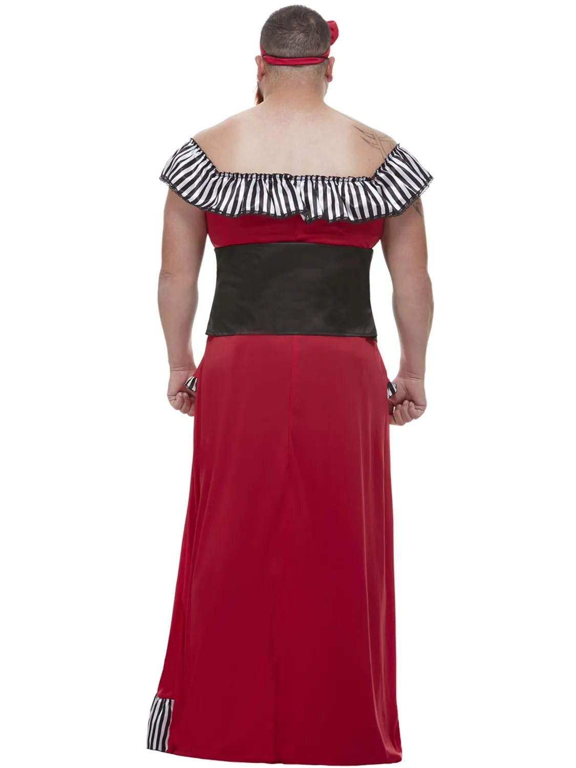 Smiffys Bearded Lady costume circo rosso barba L