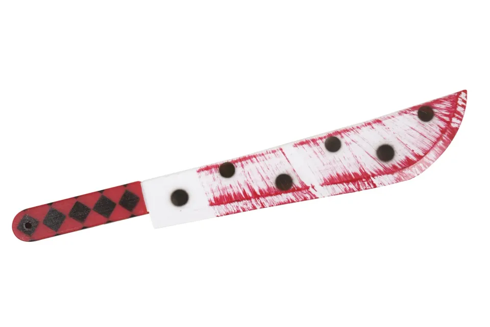 P'tit Clown machete insanguinata 56 cm rossa