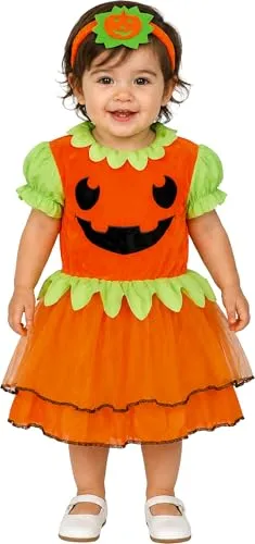 Fiestas Guirca Zucca costume bebè 12-18 mesi con diadema