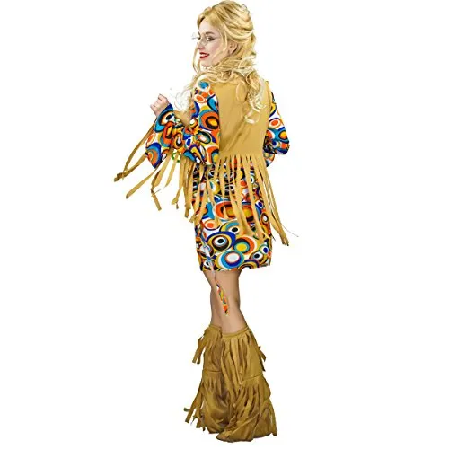 SEA HARE Costume Hippie Donna Anni 60-70 con Accessori