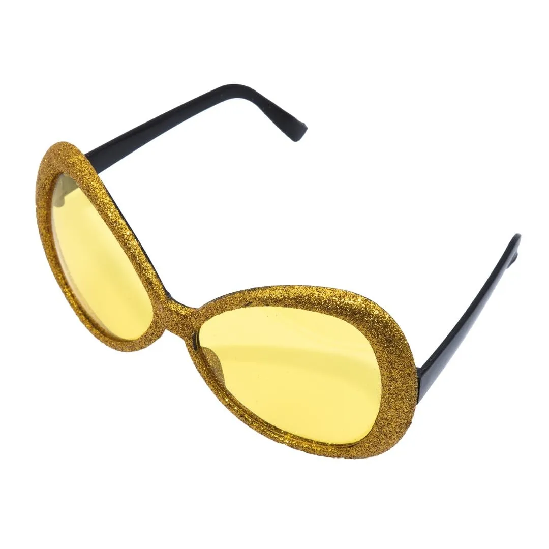 P'tit Clown Occhiali Disco Glitter accessorio oro plastica