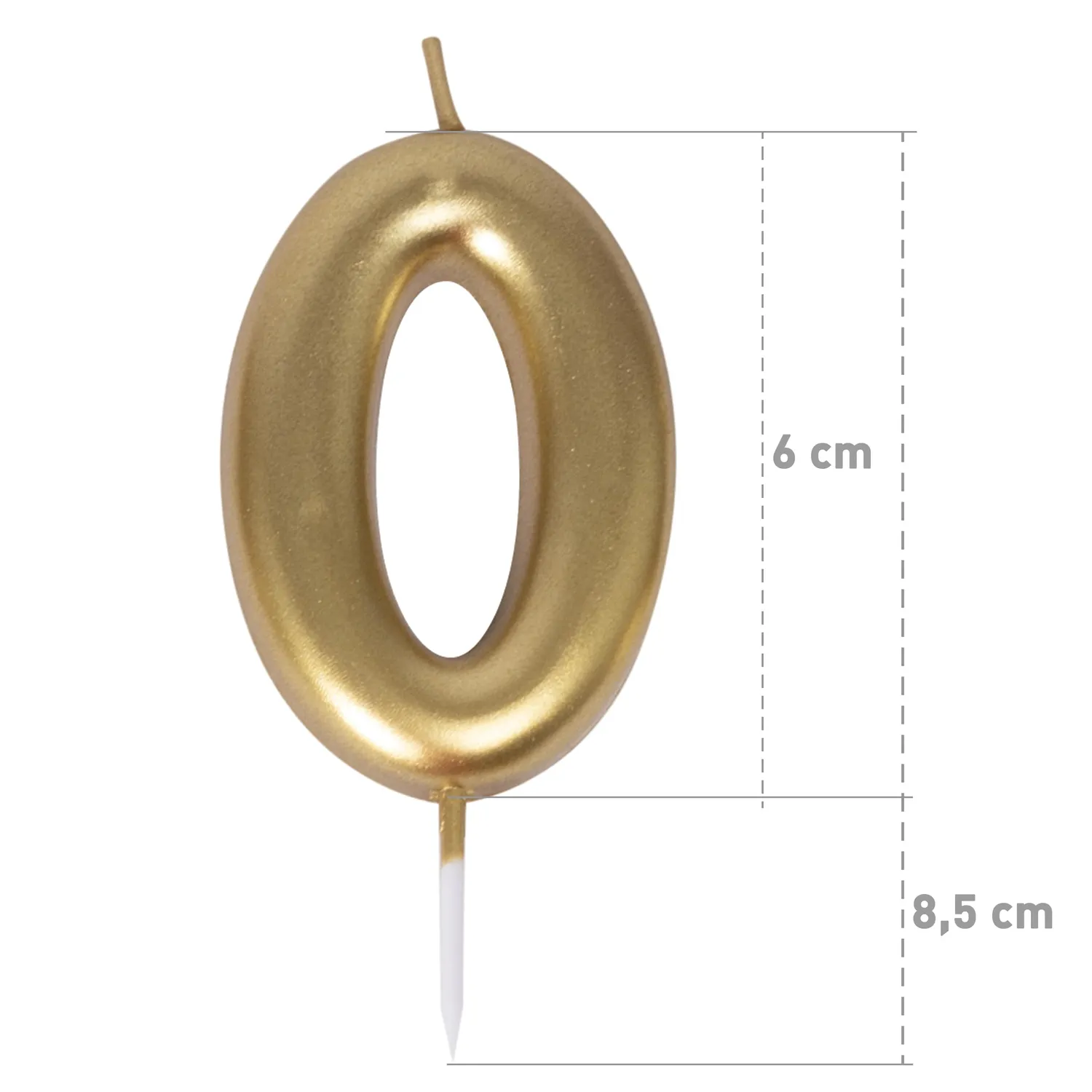 P'tit Clown 23930 candela compleanno oro numero 0