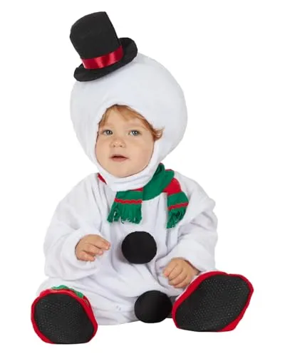 Funidelia Pupazzo di Neve costume neonato 6-12 mesi bianco