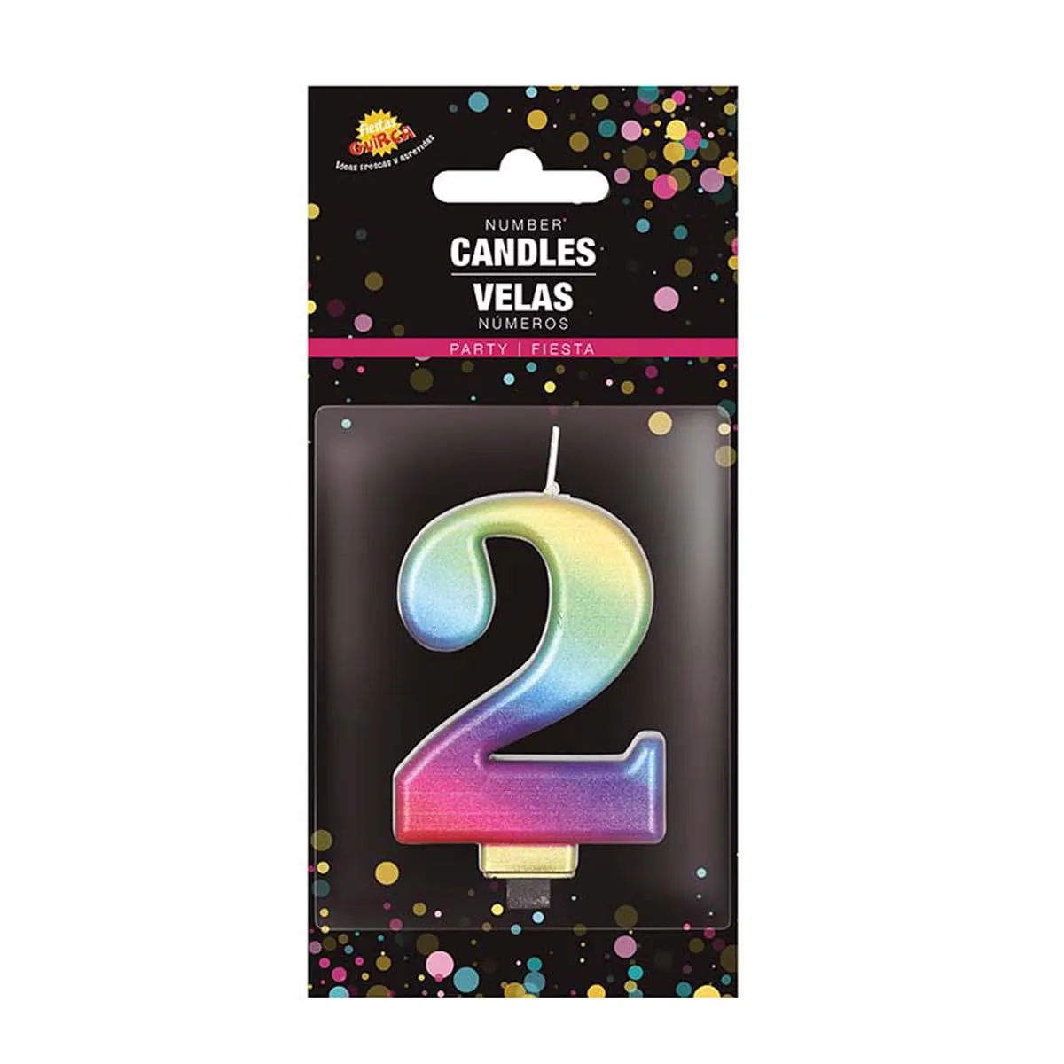 Fiestas Guirca Candela Numero 8 cm Torta Multicolore