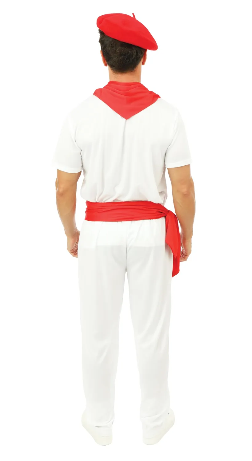 P'tit Clown Feria costume adulto L-XL bianco rosso