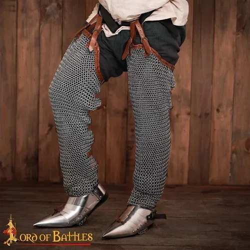 La Bottega di Merlino Protezioni gambe cotta maglia 10 mm 16G