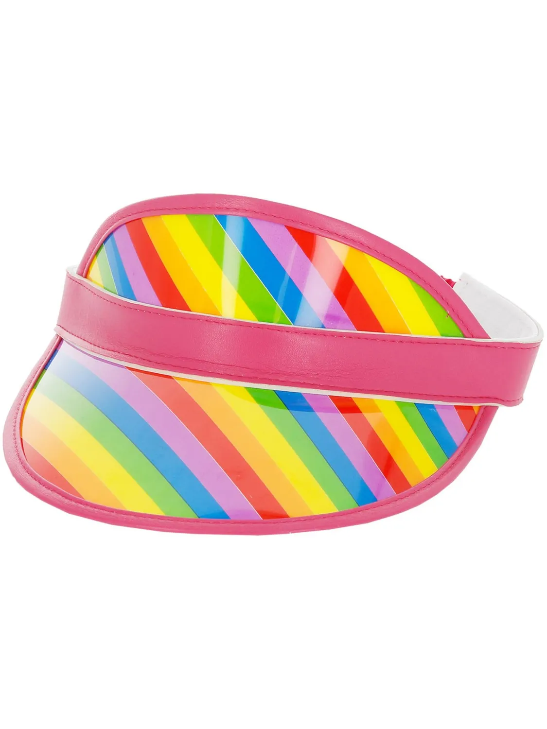 Smiffys Rainbow visiera trasparente arcobaleno adulto