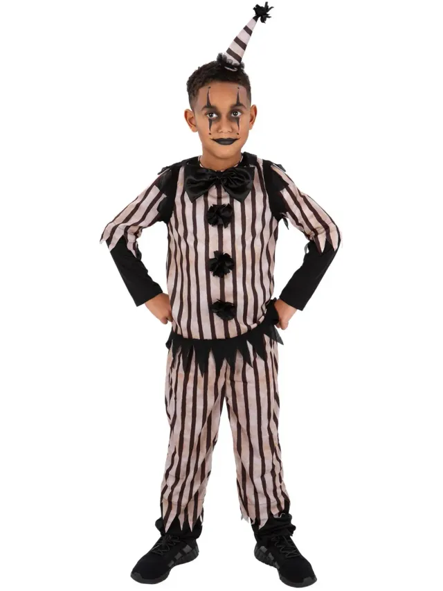 Smiffys Dark Vintage Clown costume bambino horror 4-12 anni
