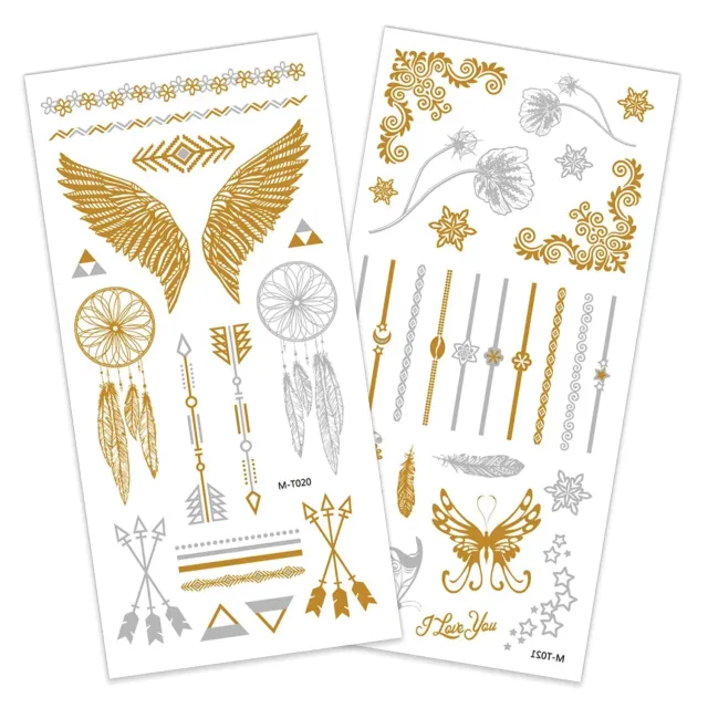 P'tit Clown 23740 tatuaggi oro argento temporanei