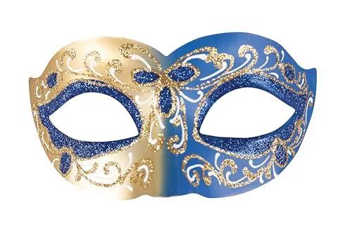P'tit Clown 23402 maschera veneziana blu e oro