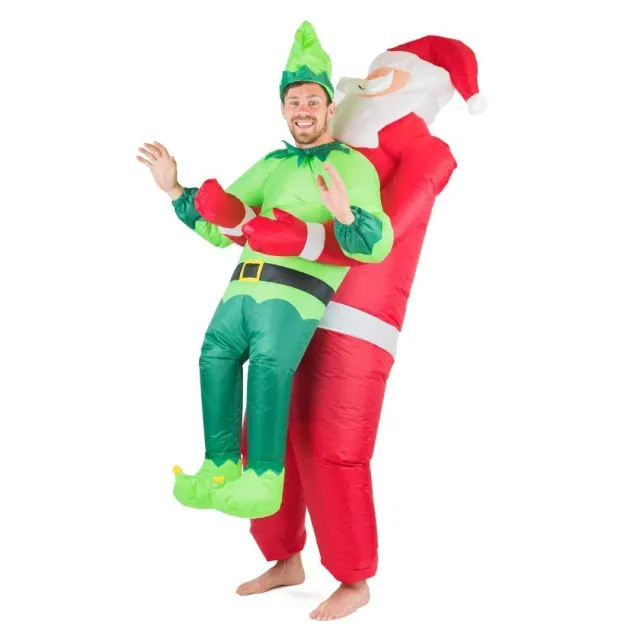 Bodysocks Babbo Natale e Elfo costume gonfiabile adulto taglia unica