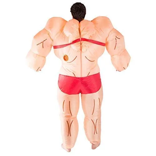 Bodysocks Signora Grassa Bodybuilder costume gonfiabile adulto