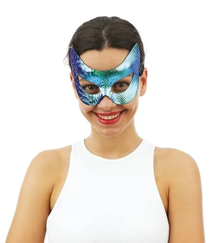 P'tit Clown 23376 lupo maschera scaglie turchese