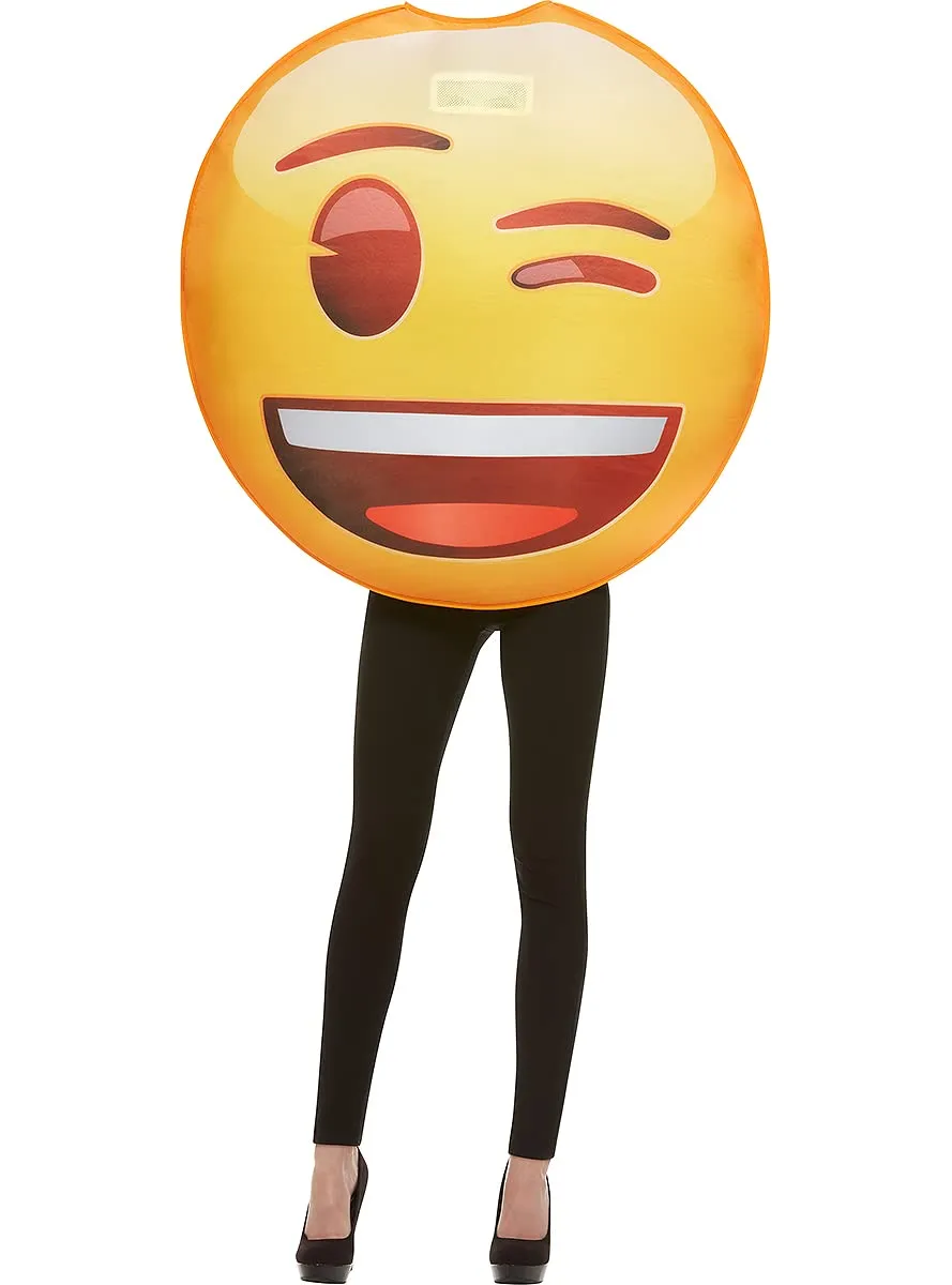 Funidelia Emoji Occhiolino costume giallo taglia Standard