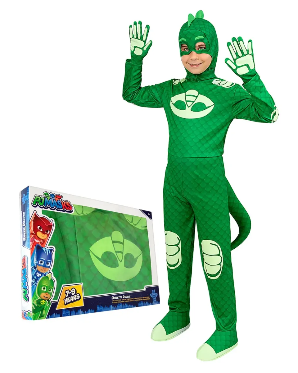 Funidelia Geco PJ Masks costume bambino 3-4 anni deluxe verde