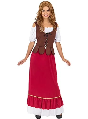 Funidelia Locandiera Medievale Classico costume donna marrone