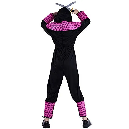 SEA HARE Ninja costume bambina 4-6 anni nero oro