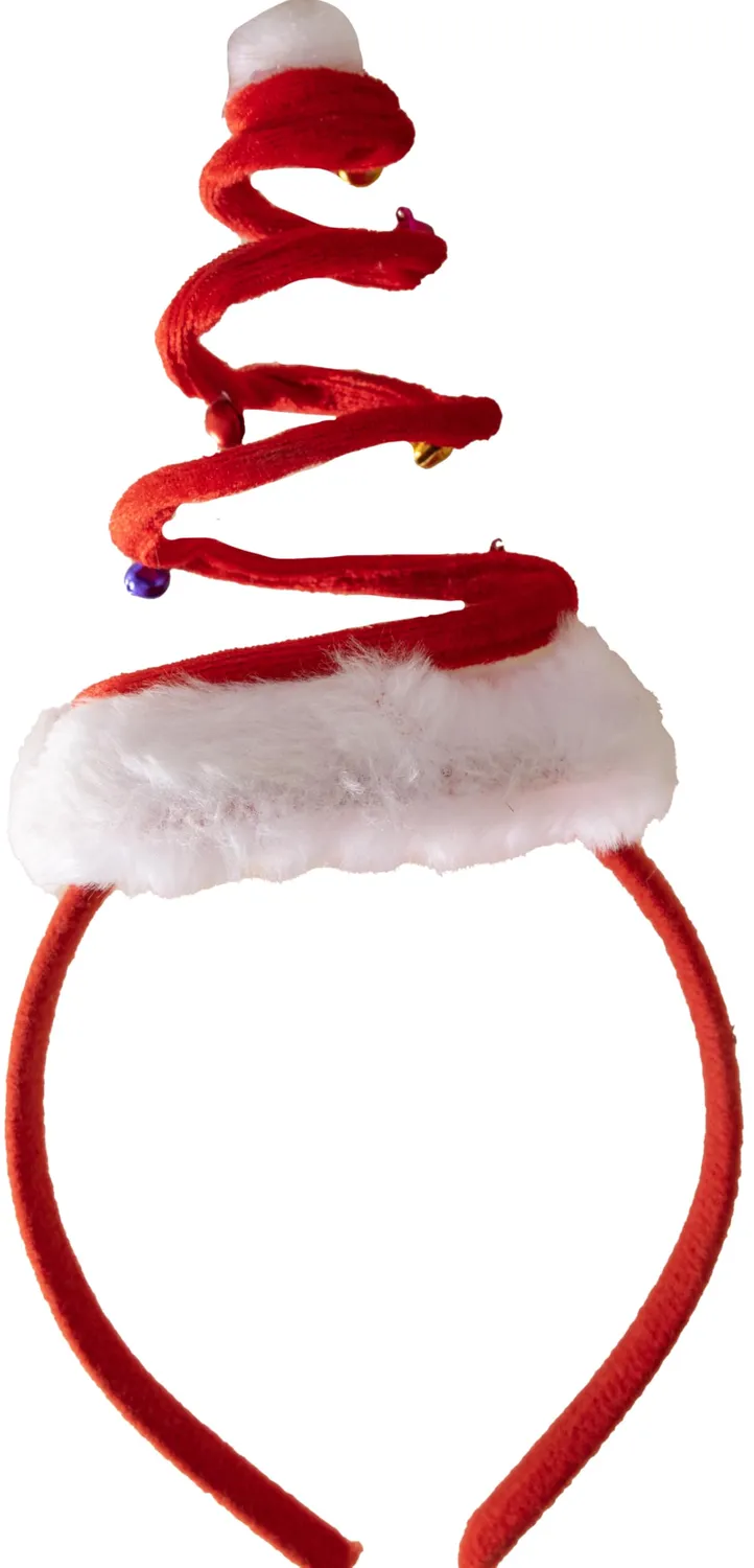 P'tit Clown re22374 Cerchietto Albero Natale Molla Rosso