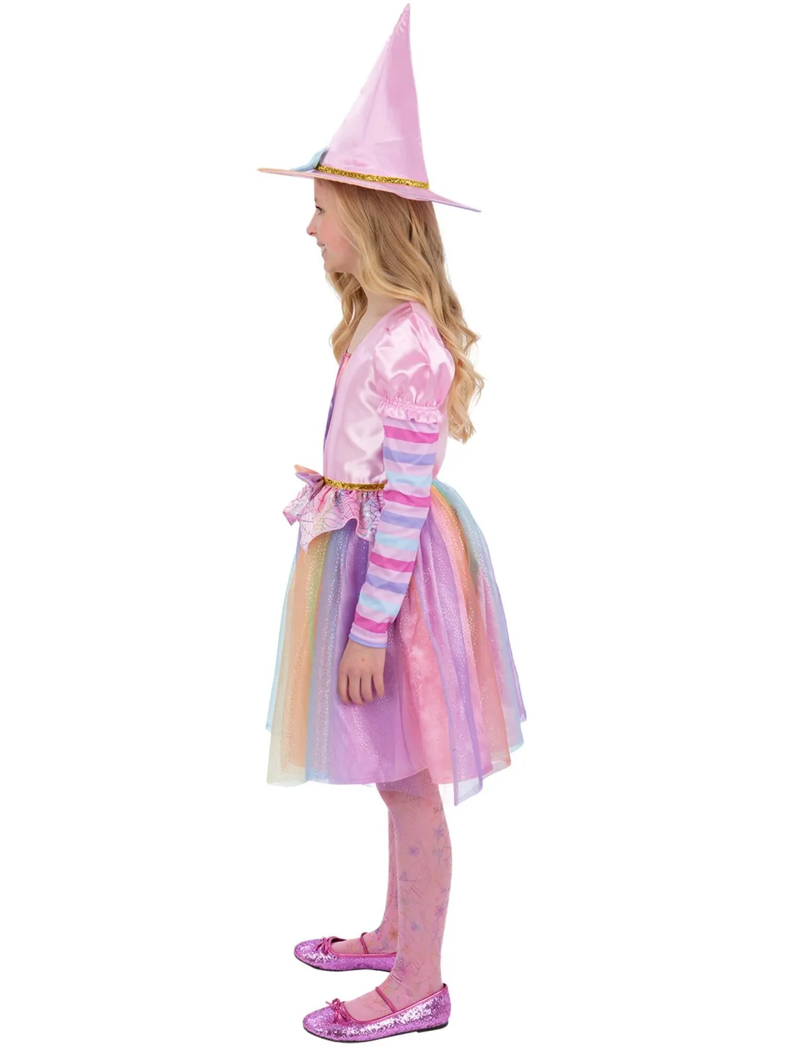 Smiffys Strega Arcobaleno Costume Bambina 7-9 Anni
