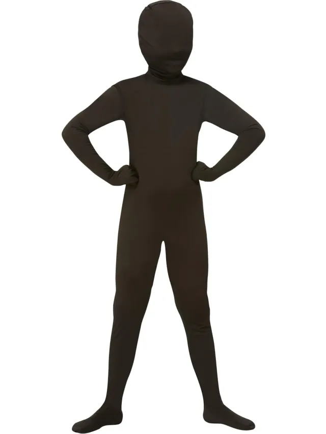 Smiffys Second Skin tuta bambino nera 12+ anni