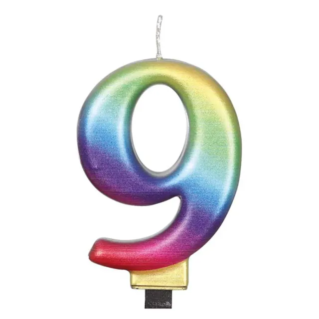 Guirca Candela Numero Torta Multicolore 8 cm