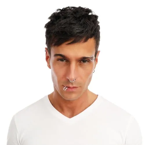 P'tit Clown Piercing Finto Anelli Argento 8 Pezzi