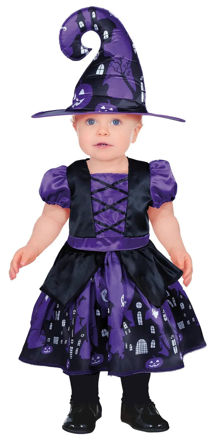 Guirca Costume Strega Viola Bambina 18-24 Mesi