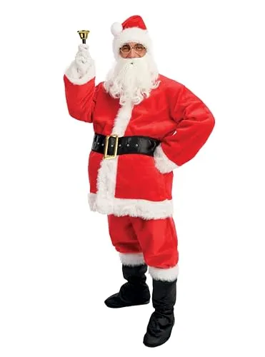 P'tit Clown costume Babbo Natale adulto pelliccia con accessori