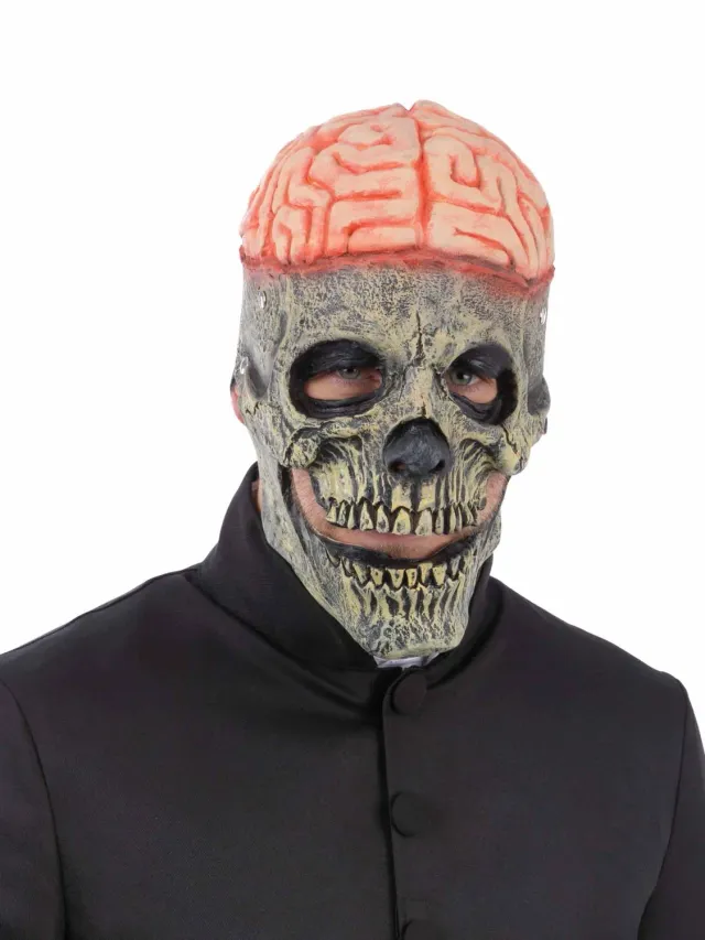 Smiffys Exposed Brain Skull maschera lattice cervello taglia unica
