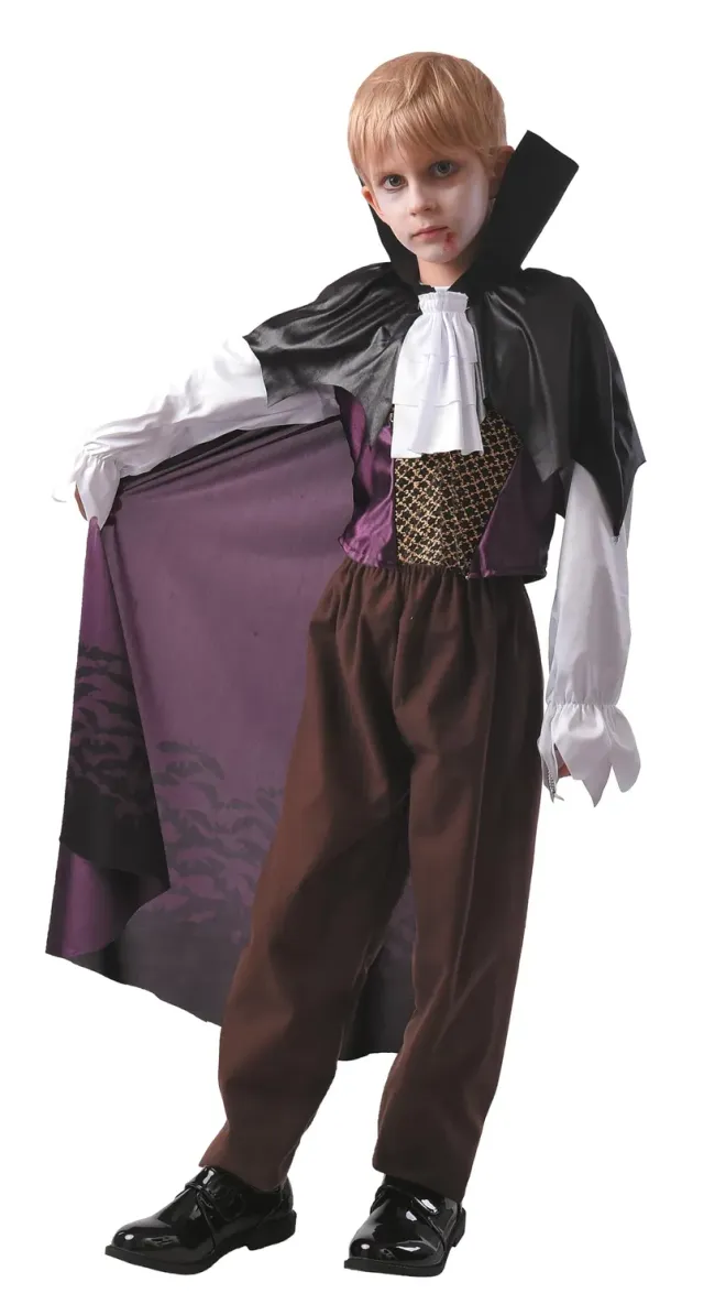 P'tit Clown Costume Vampiro Pipistrello Bambino 5/6 Anni