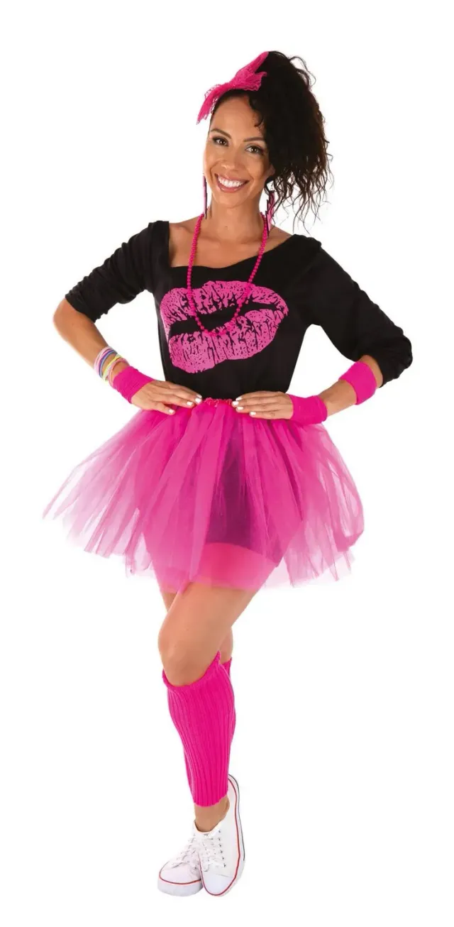 P'tit Clown Anni '80 costume giallo rosa taglia unica