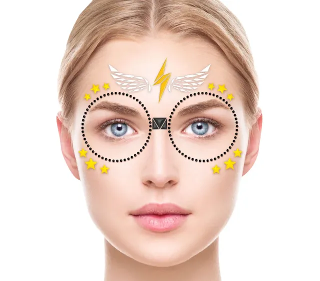 Fiestas Guirca Gemme Viso Mago Jewel Face Adesive