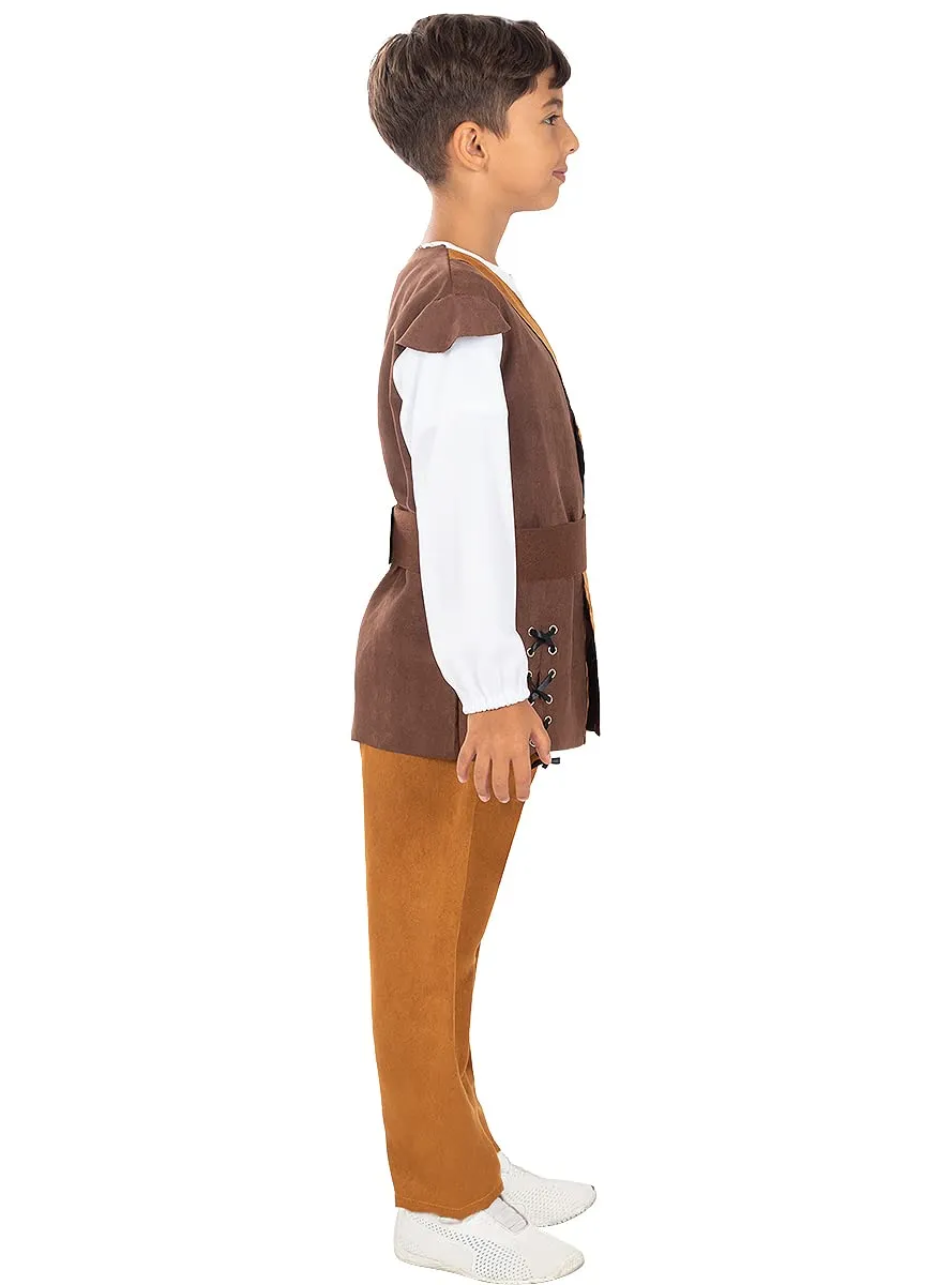 Funidelia Locandiere Medievale costume bambino 3-4 anni marrone
