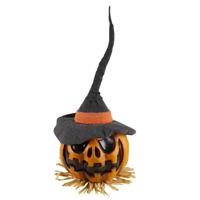 P'tit Clown zucca Halloween arancione 50 cm luminosa sonora