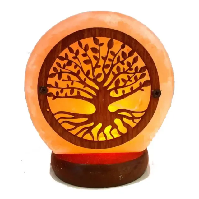 La Bottega di Merlino Albero della Vita lampada sale rosa USB