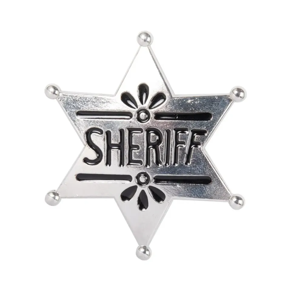 P'tit Clown Stella Sceriffo Accessorio Cowboy Metallo 5x5 cm