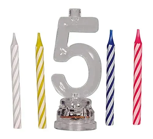 Fiestas Guirca portacandele LED n.5 4 candele 13 cm