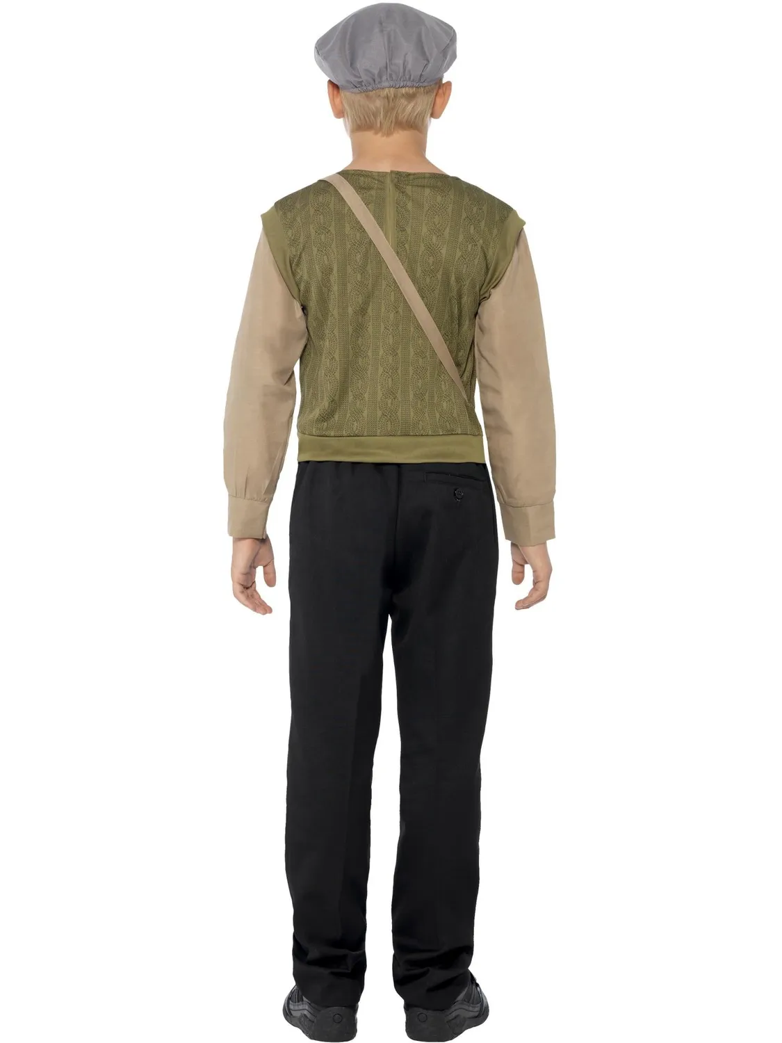 Smiffys Evacuee Boy Kit costume bambino verde M 7-9 anni