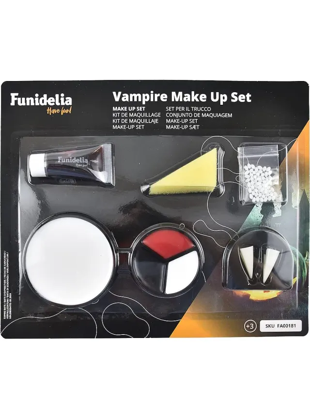 Funidelia Set Trucco Vampiro trucco bianco con denti e sangue