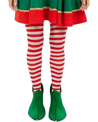 Funidelia Elfo collant donna rossi Natale poliestere