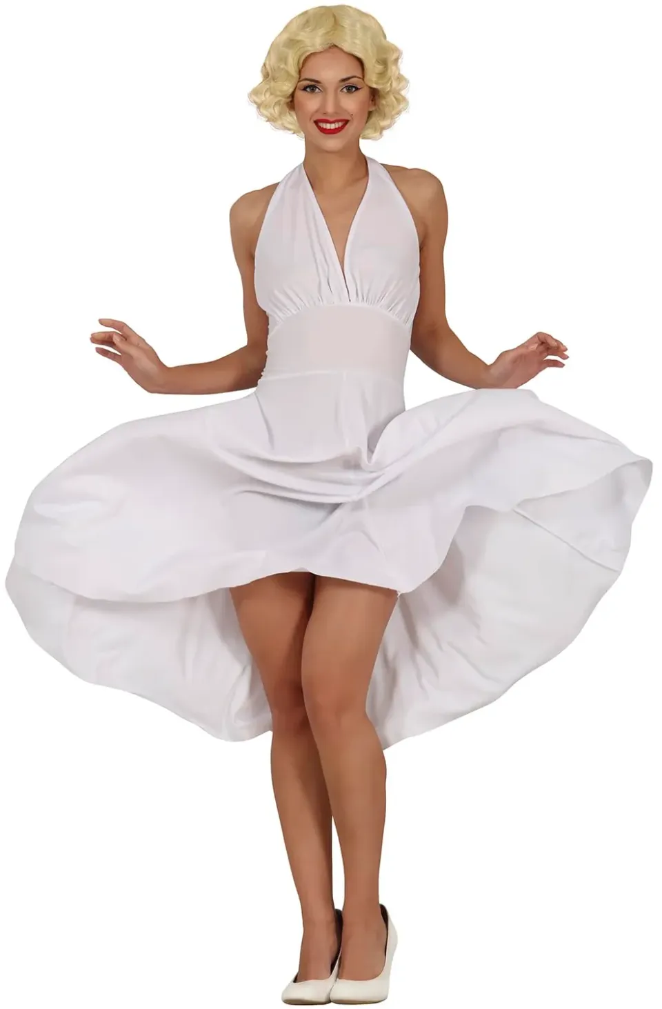 Guirca Costume Attrice Abito Bianco Anni '50 Donna S 36-38