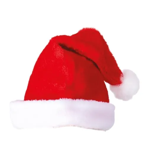 P'tit Clown Berretto Natale Bambino Peluche Rosso