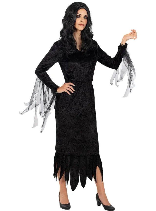 Funidelia Morticia Addams costume donna nero gotico