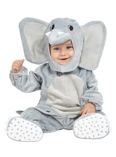 Funidelia elefante costume neonato 12-24 mesi multicolore