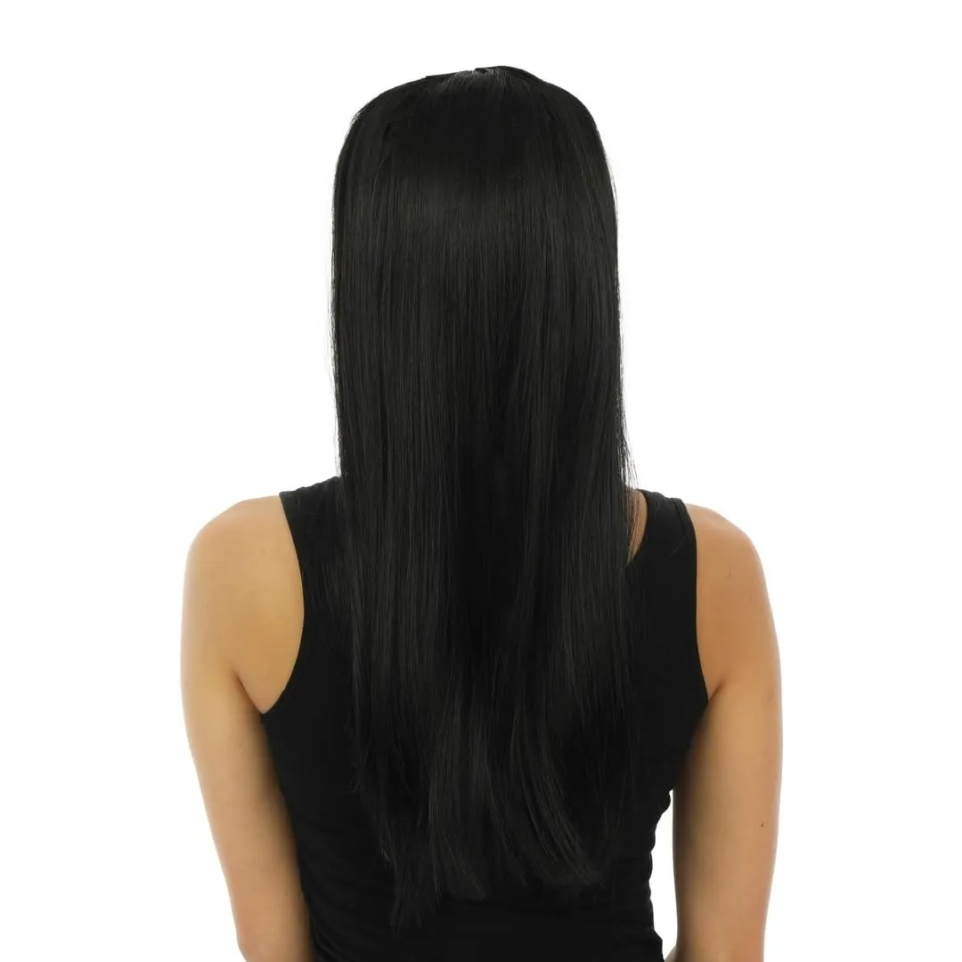 P'tit Clown 11502 parrucca strega lunga nero arancione adulto