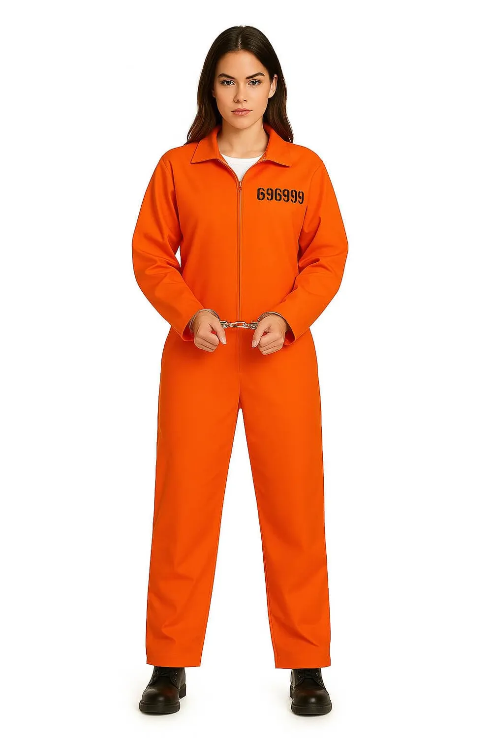 Guirca costume carcerato arancio adulto M 48-50 tuta