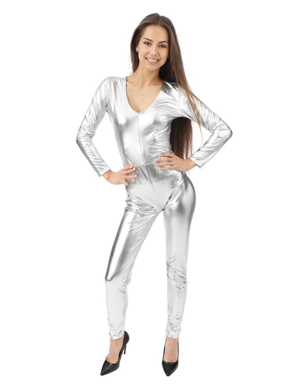 P'tit Clown Tuta Intera costume donna argento S-M