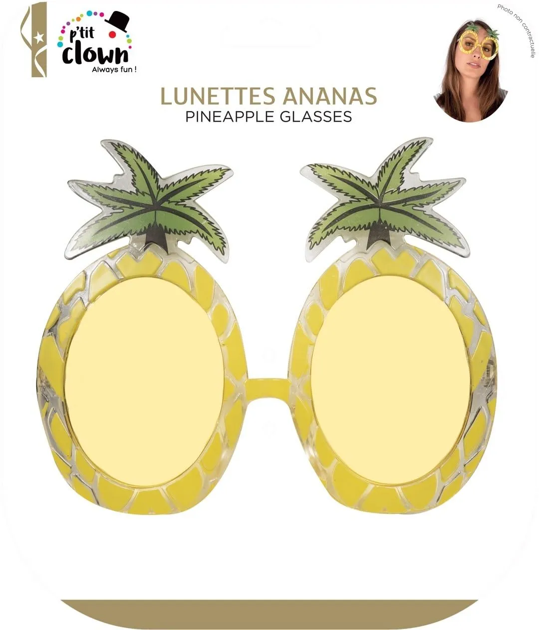P'tit Clown Ananas occhiali festa