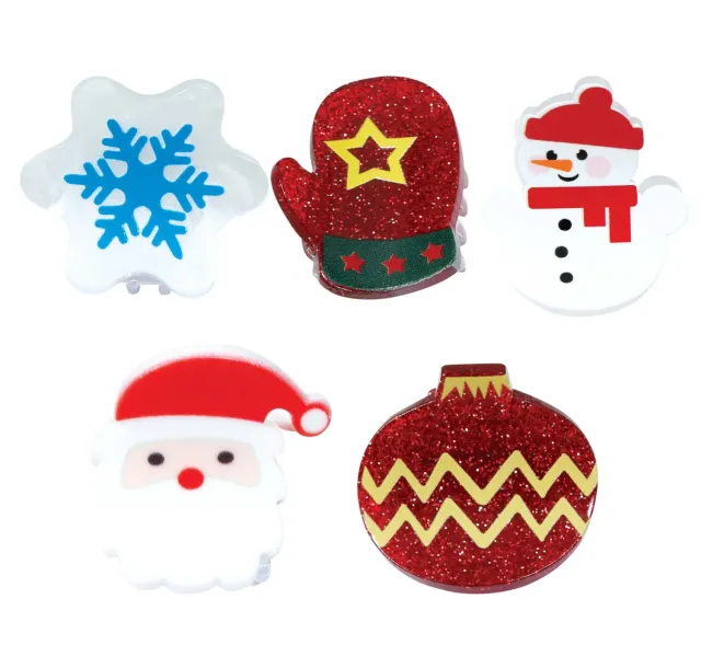 Fiestas Guirca fermagli capelli Natale donna set 5 pezzi 2,5 cm