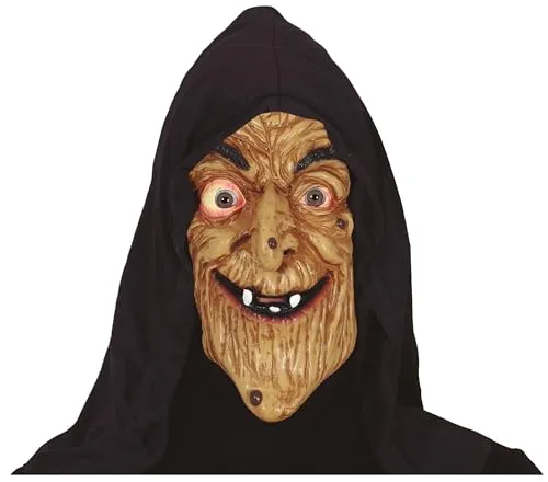 Fiestas Guirca maschera strega PVC con cappuccio